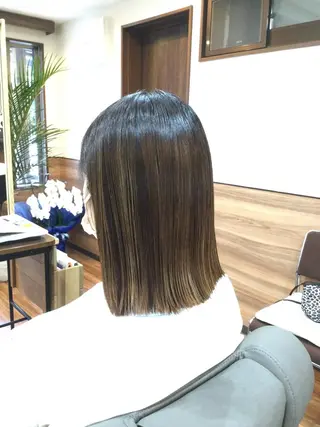 ミディアム Annon プライベートサロンのヘアスタイル