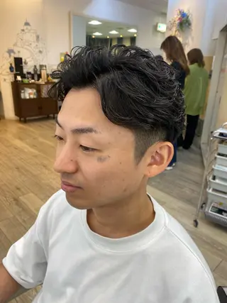 ショート パーマ メンズ 市川 博紀 副店長のヘアスタイル