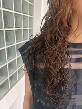 ロング パーマ 愛結 暖色カラー🎀🩰のヘアスタイル