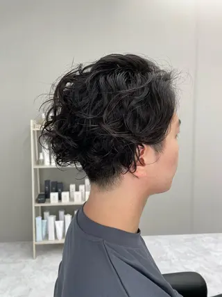 ミディアム パーマ メンズ ✨️メンズ高評価✨️ 野口虎剛のヘアスタイル