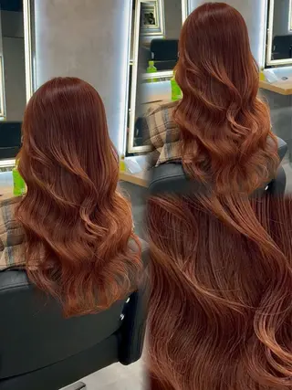 ロング カラー ヘアアレンジ 🩵透明感カラー HIYO🩵のヘアスタイル