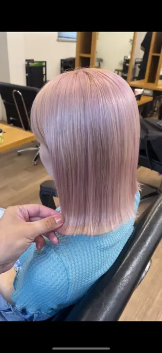 ミディアム カラー 韓国風×透明感カラー 髪質改善オタベシンヤのヘアスタイル