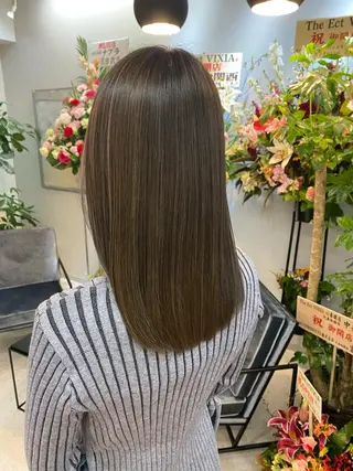 セミロング カラー ヘアアレンジ ネイル マツエク・マツパ ボブ、縮毛矯正👑 心斎橋/高城涼也のヘアスタイル