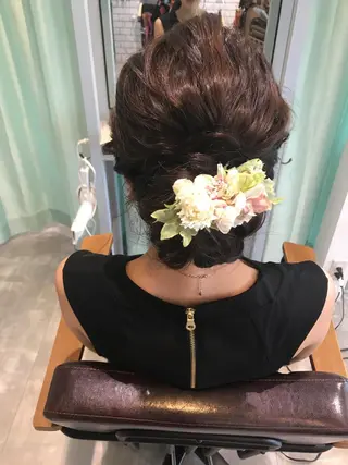ロング ヘアアレンジ ヤマナカ エリカのヘアスタイル