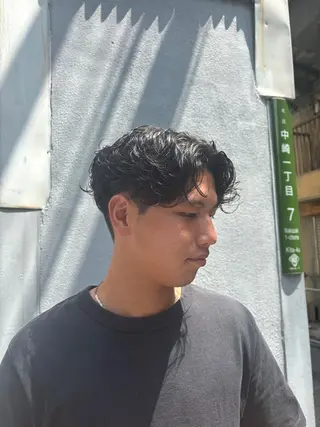 パーマ メンズ 大阪中崎町駅 メンズカット関田拳のヘアスタイル