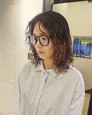 パーマ Ayu🐾 ブリーチ無しカラーのヘアスタイル