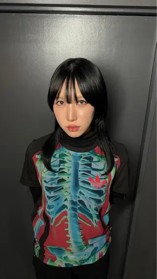 セミロング カラー デザインカラー/ハイ トーン/konomiのヘアスタイル