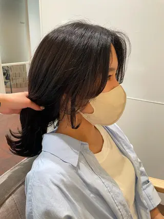 セミロング カラー gotoday　shaire　saron所属・miu. ボブ/透け感カラーのヘアスタイル