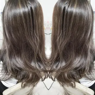 ロング カラー ヘアアレンジ See by merのマツエク・マツパデザイン
