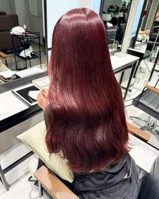 カラー はなび/まつパ👀 /暖色カラー🩷のヘアスタイル