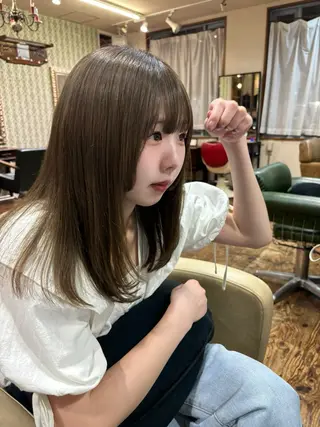 ロング カラー ふうか 心斎橋美容室のヘアスタイル