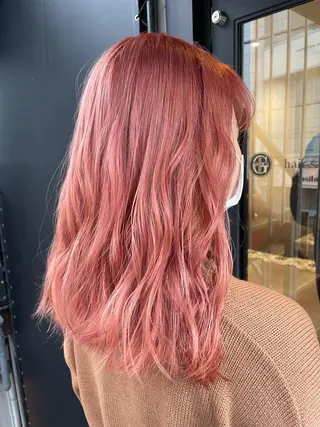 セミロング カラー 🪞透けhair 🪞honokaのヘアスタイル