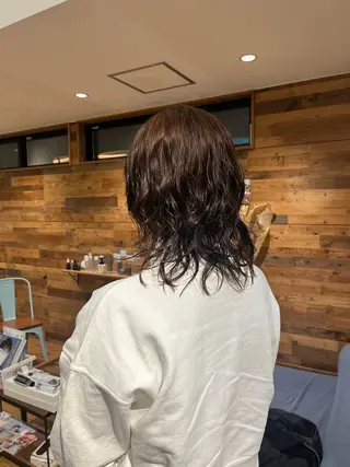 ミディアム パーマ 中村 彩奈のヘアスタイル