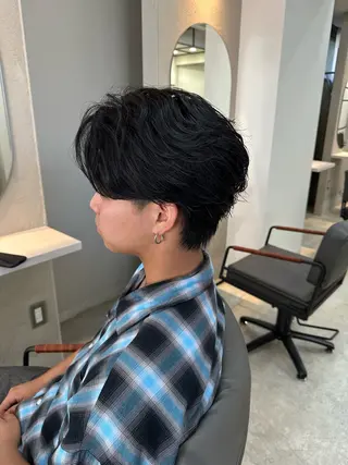 ショート パーマ メンズ 木下 健心のヘアスタイル