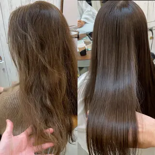 セミロング カラー 髪質改善/縮毛矯正/ 韓国ヘア/矢野のヘアスタイル