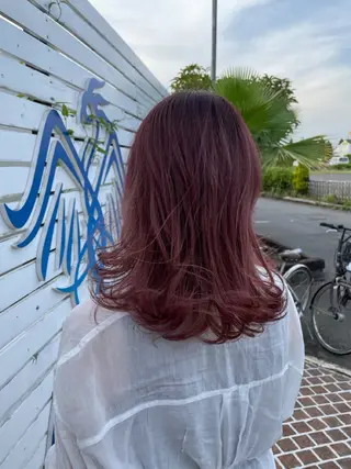 セミロング カラー 中川原 大介のヘアスタイル