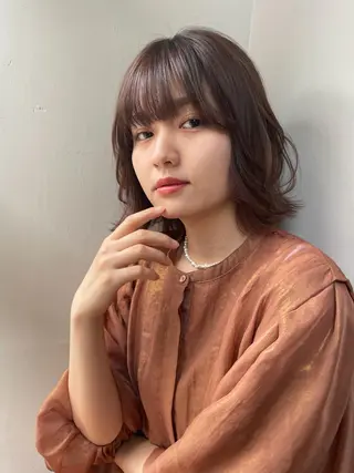 セミロング カラー カラー指名No.1 土井新治❄️のヘアスタイル