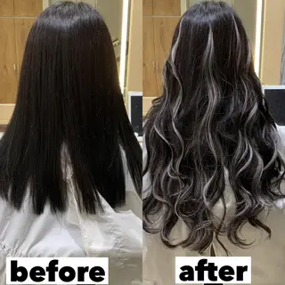 ロング カラー ヘアアレンジ マツエク・マツパ TATSUYA アートディレクターのヘアスタイル