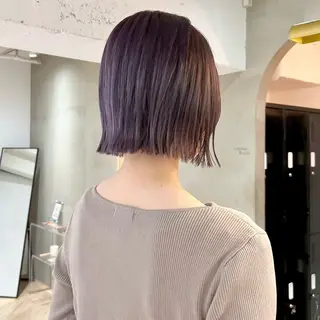 ミディアム カラー 暖色カラー/顔まわり /mao🎀のヘアスタイル