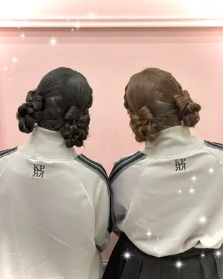 ミディアム ヘアアレンジ lien ヒジリのヘアスタイル