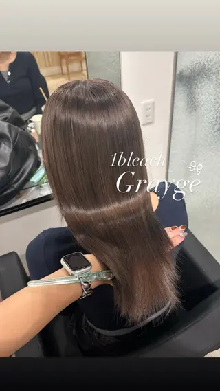 ロング Yuzu️🫧AO/ ハイトーン/韓国ヘアのヘアスタイル