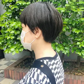 ショート パーマ 長井 美佳のヘアスタイル