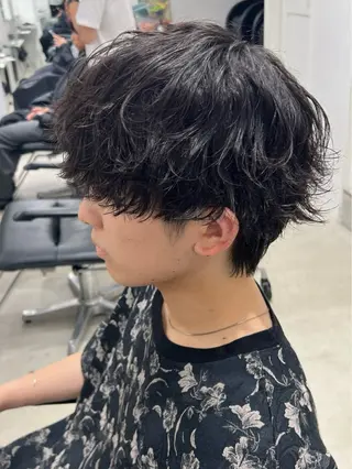 ショート パーマ メンズ 松井 生のヘアスタイル