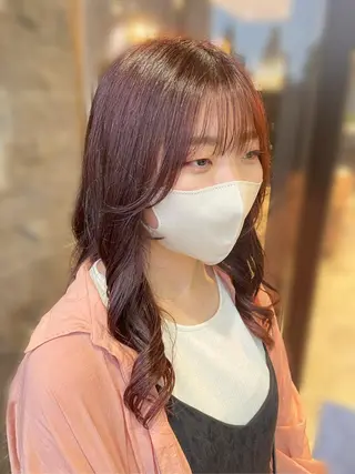 ロング カラー KANGOLSALON 富山セントラル所属・松井 亜美のヘアスタイル