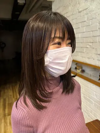 ミディアム のりなが れおのヘアスタイル