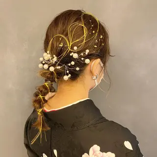 セミロング 似合わせ艶髪カラー ❤️ハダユミのヘアスタイル