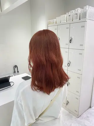 カラー ワンカラーでできる 暖色カラーゆいりのヘアスタイル