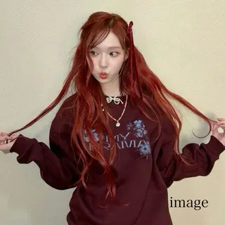 ロング 🥀ワンホン風暖色 カラーRISA🥀のヘアスタイル