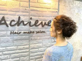 セミロング ヘアアレンジ Achieve 三ノ宮のヘアスタイル