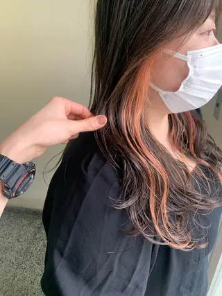 ロング カラー パーマ ヘアアレンジ メンズ キッズ ネイル マツエク・マツパ アイブロウ 🦕ウルフカット 🦕ａｋｉｈｏのヘアスタイル