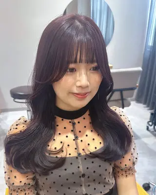 ロング カラー ヘアアレンジ topstylist 芳賀みなみのヘアスタイル