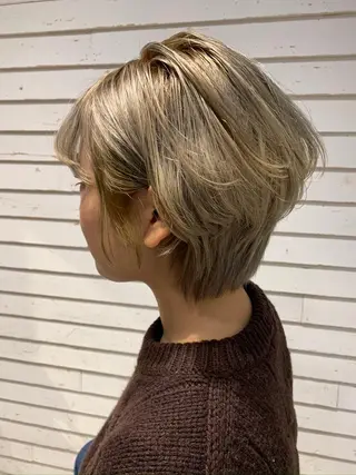 ショート カラー Produce with SALON VILLAGE所属・メッシュパーマ職人/ 窪田 優也/ツイスパのヘアスタイル