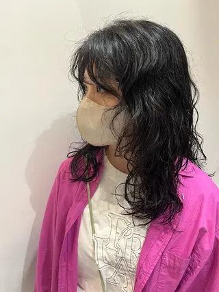 セミロング パーマ ニュアンスヘア☆樋口 希世☆のヘアスタイル