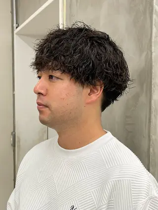 パーマ メンズ メンズパーマ/レデ ィースボブ サハシのヘアスタイル