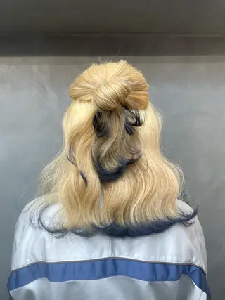 セミロング カラー TNB TOKYO所属・Insta 指名 No.1KURUMIのヘアスタイル