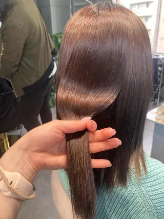 ミディアム 髪質改善☺︎縮毛矯正 ふじい まりんのヘアスタイル