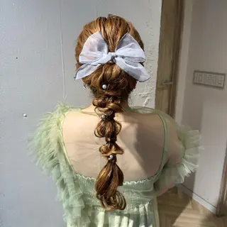 ヘアアレンジ 🍪ﾖｼｲﾊﾙﾈ🍪 ﾗﾍﾞﾝﾀﾞｰｶﾗｰのヘアスタイル