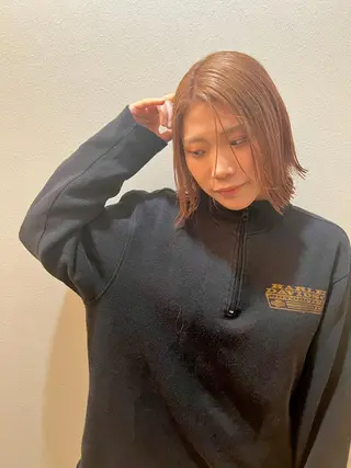 ミディアム カラー 目を惹く艶髪/髪質 改善カラー🤎ぐっちのヘアスタイル