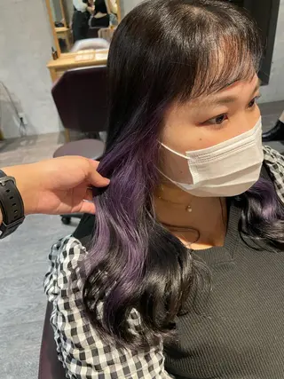 ロング 🦄艶カラー×韓国 NANA💎🐬のヘアスタイル