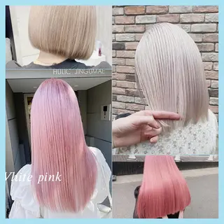 ミディアム ❄️💛エクステ ブリーチ❄️yukiのヘアスタイル