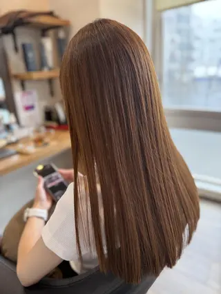 カラー ロング 個室型美容室san 都賀店のヘアスタイル