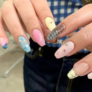 ネイル 0203ムニムサン 💙Sayakaのネイルデザイン