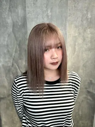 セミロング カラー 💫miyu💫デザ インカラー/アレンジのヘアスタイル