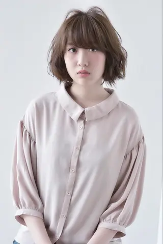 ショート カラー パーマ KIZU 髪質改善 オカルト怪談のヘアスタイル