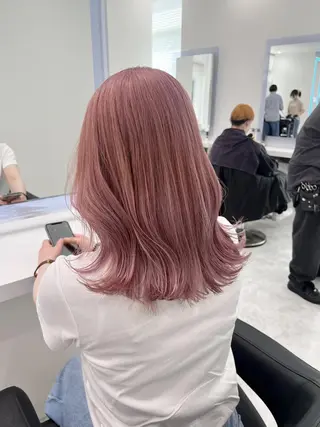 カラー 上野BABY💞 高発色暖色カラー💞のヘアスタイル