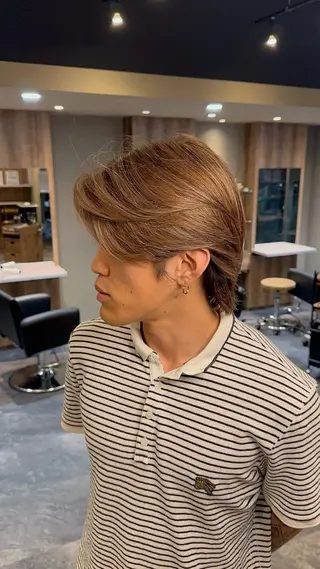 ミディアム カラー メンズ iCON TOKYO 19時〜モデル募集のヘアスタイル